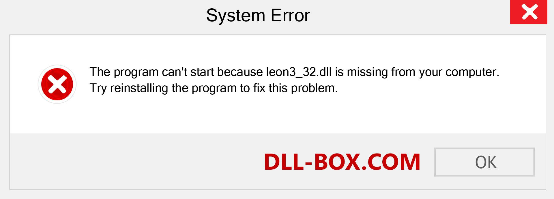  leon3_32.dll file is missing?. Download for Windows 7, 8, 10 - Fix  leon3_32 dll Missing Error on Windows, photos, images